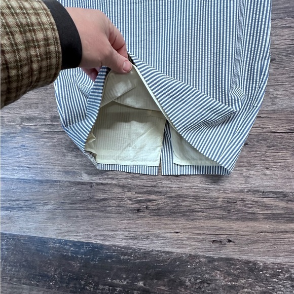 J. Crew White and Blue Mini Ribbed Pencil Skirt Womens 6 - Picture 5 of 8